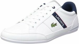 Sneakers bianche uomo, scarpe bianche uomo, sneakers lacoste bianche, sneakers bianche alla moda, tendenze sneakers uomo, sneakers uomo bianche pelle