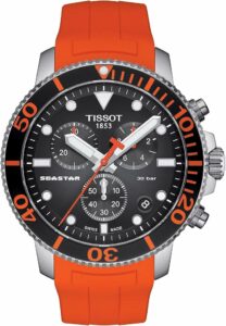 orologio tissot seastar 1000, orologi sportivi uomo tissot, orologi eccentrici, orologi originali, orologi svizzeri esclusivi, orologi premium, orologio tissot arancione, orologio tissot sportivo uomo, orologio tissot seastar per uomo